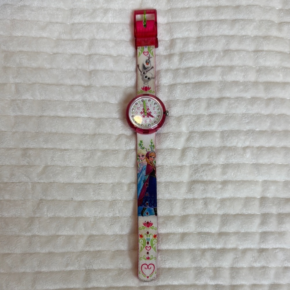 VINTAGE SWATCH WATCH - FROZEN ELSA AND ANNA  Kids' Watch with DISNEY Design